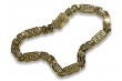 Luxurious 14K Yellow Gold Italian Byzantine Versace Bracelet cb050y