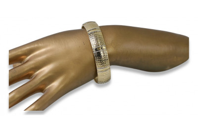 Bracelet Homme en Or Jaune Blanc 14K Unique cb161yw