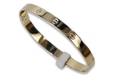 14K Yellow Gold Men's Bracelet with Unique Design cb163y