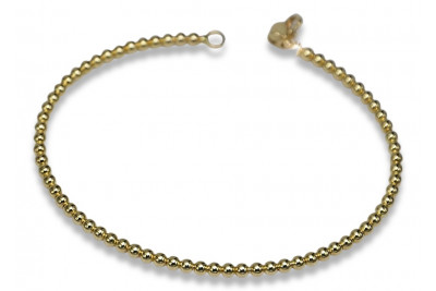 Bracelet jonc en or jaune 14 carats, pierres multicolores cb122y
