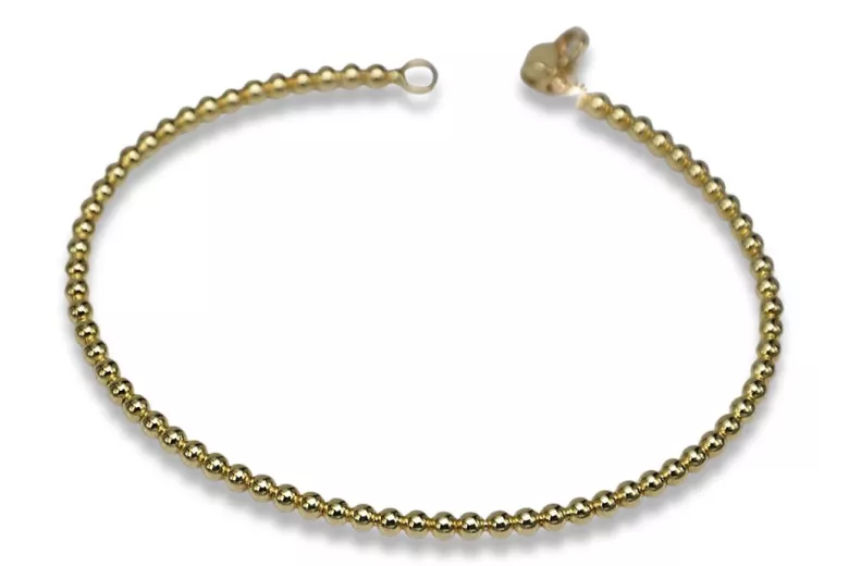 Brazalete de oro amarillo italiano de 14k con piedras preciosas cb122y