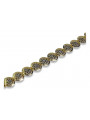 Vintage Rose Gold Italian Yellow Gold Bracelet with Multi-Colored Gemstones cb104