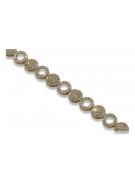 Italian Yellow 14K Gold Bracelet with 14K White Gold, 19c cb120y