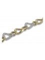 14K Yellow White Gold Italian Bracelet cb141