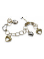 Pulsera de oro italiano de 14k blanco y amarillo con diseño elegante cb136yw