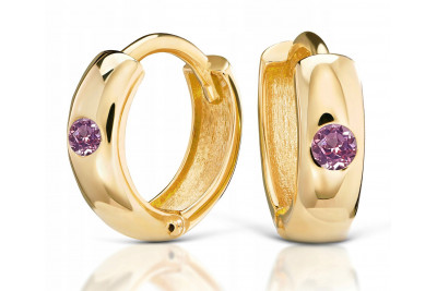 Cercei din aur ★ zlotychlopak.pl ★ probă de aur 585 333 Preț scăzut!