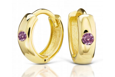 Eleganckie kolczyki z 14-karatowego złota i kamieniami szlachetnymi cec010y