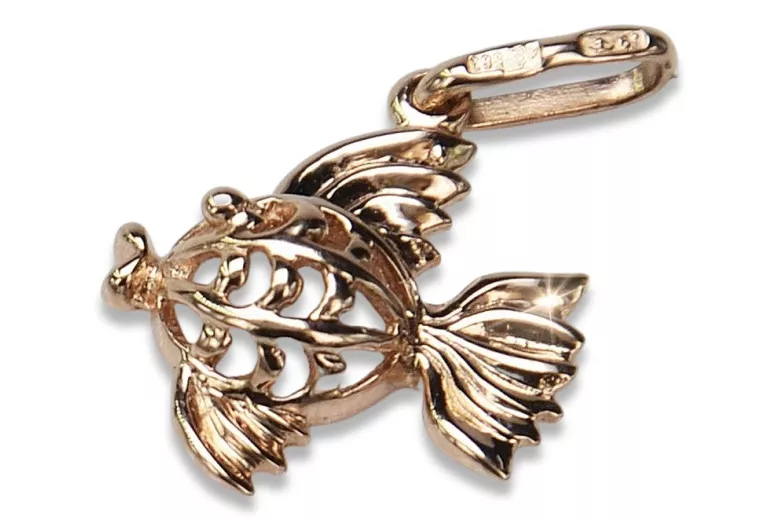 "Pendentif Poisson Vintage en Or Rose 14 Carats 585 Sans Pierres" vpn021 vpn021