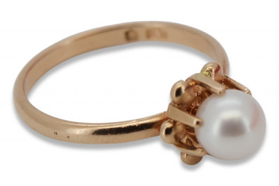 Perle Ring im Original Vintage-Stil, 14 Karat Roségold, 62.10.10.T vrpr011 vrpr011