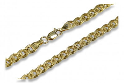 Pulsera de oro amarillo italiano de 14k con corte de diamante Monaliza cb081y