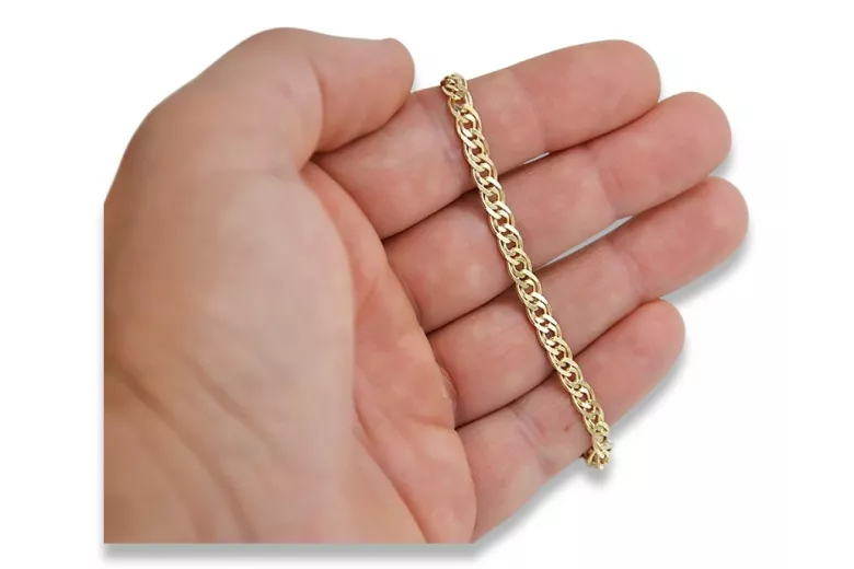 Yellow rose gold bracelet ★ russiangold.com ★ Gold 585 333 Low price