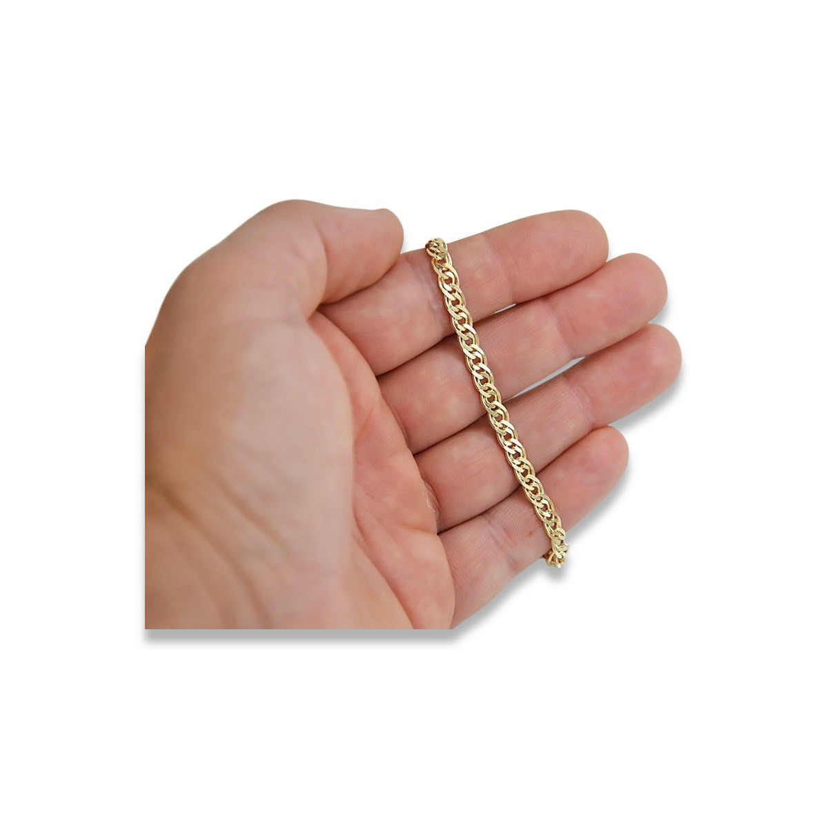 Yellow rose gold bracelet ★ russiangold.com ★ Gold 585 333 Low price