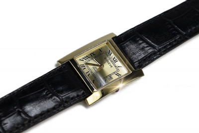 Reloj Vintage de Oro Rosa de 14 Quilates con Detalles en Oro y Negro mw009r