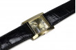 Złoty zegarek męski z Genewy, 14k czerwone złoto, Złoty & Czarny cyferblat mw009r