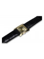 Montre pour homme en or jaune 14 carats, Or & Noir mw009y