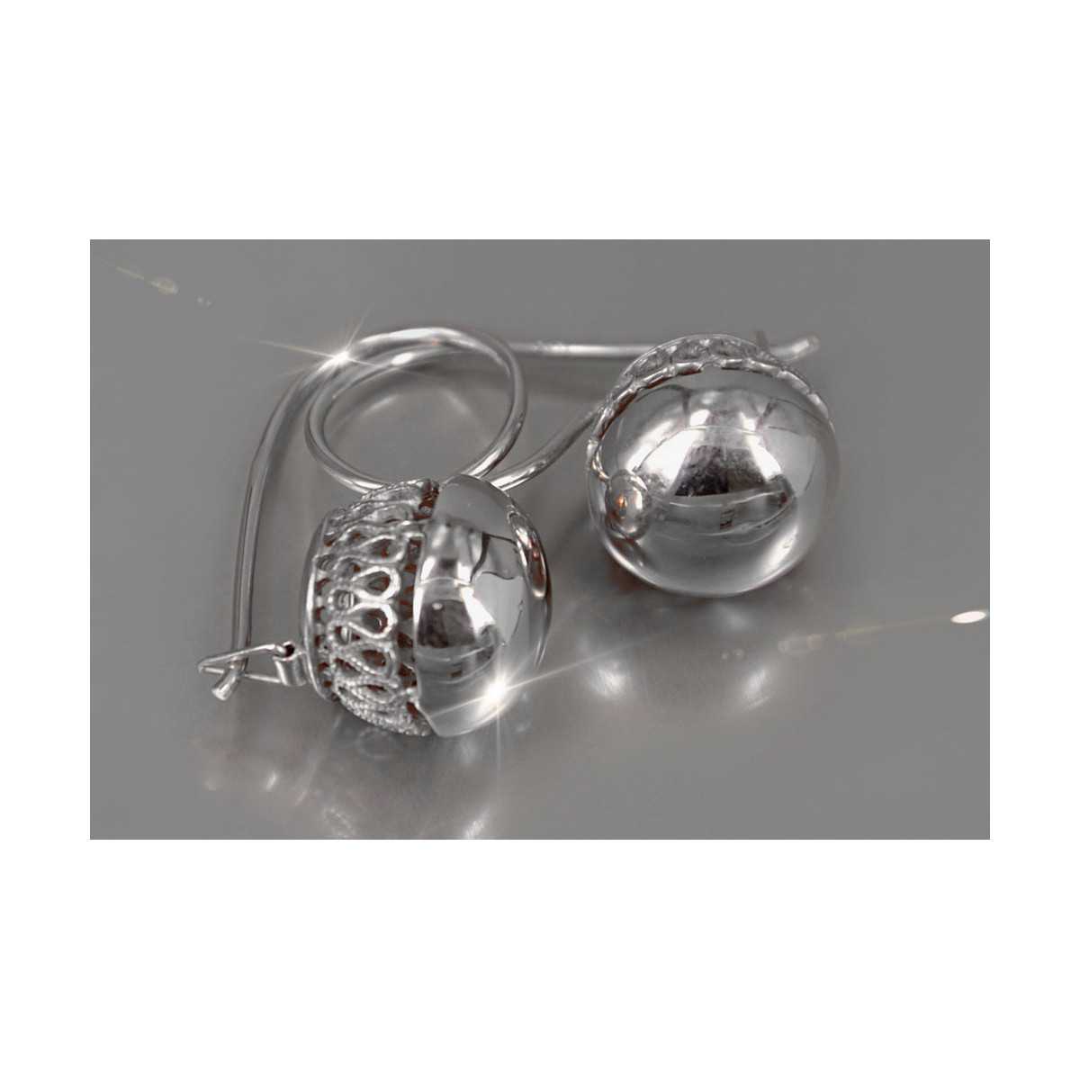 Boucles d'oreilles vintage en argent sterling 925, Pas de pierre ven122s