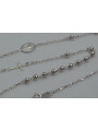 "Dolce Gabbana Italian 14K White Gold Rosary Chain Necklace" rcc002w