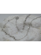 "Dolce Gabbana Italian 14K White Gold Rosary Chain Necklace" rcc002w