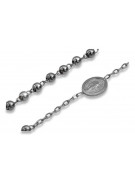 "Dolce Gabbana Italian 14K White Gold Rosary Chain Necklace" rcc002w