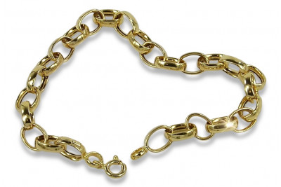 Pulsera de Ancla de Oro Amarillo Italiano de 14k cb006y