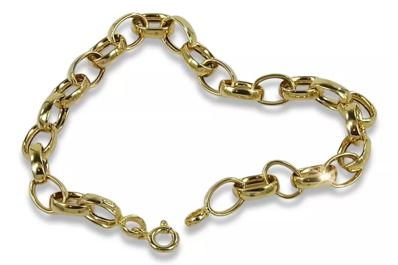 Bracelet en ancre en or jaune italien 14 carats cb006y