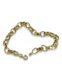 Bracelet en ancre en or jaune italien 14 carats cb006y