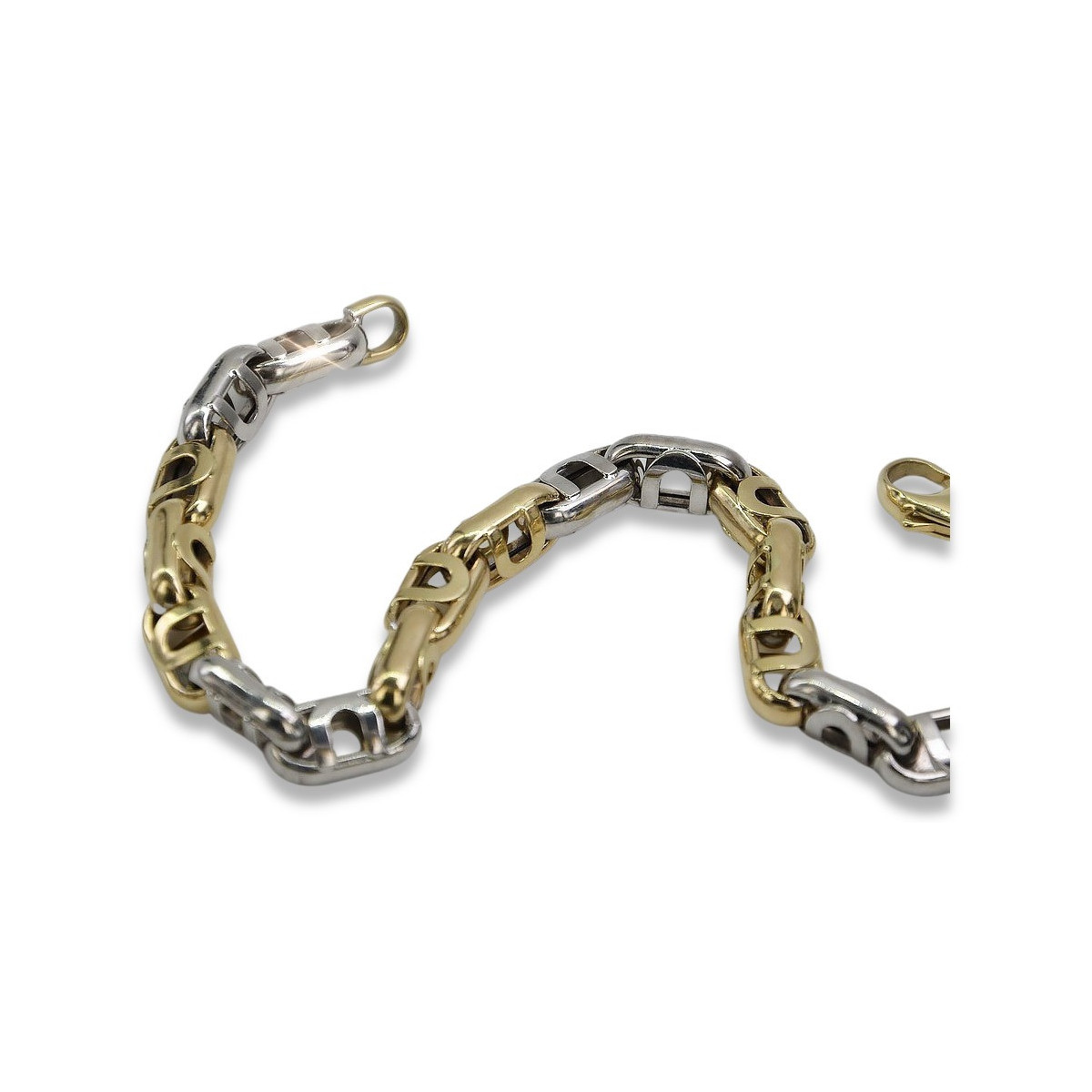 Bracelet en Or Jaune 14K, Pierres Précieuses Multicolores cb024yw