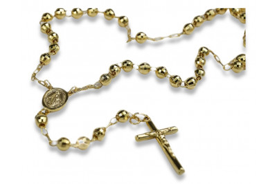 14K Yellow Gold Rosary Chain with 5mm Beads rcc010y