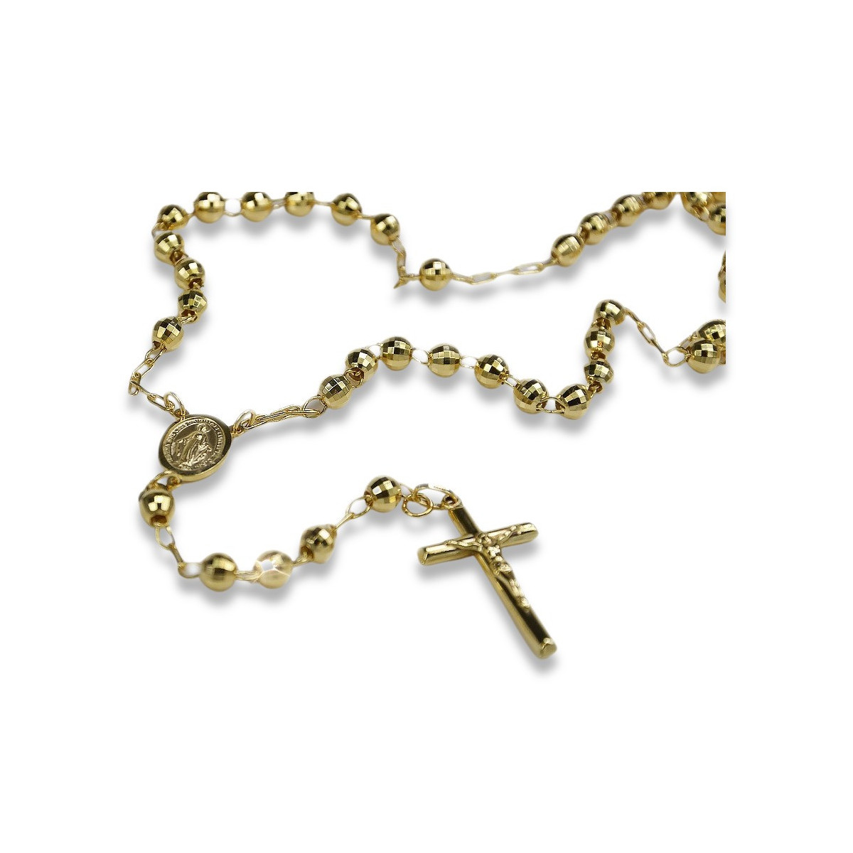 Yellow rose gold rosary chain ★ russiangold.com ★ Gold 585 333 Low price