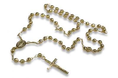 14K Yellow Gold Rosary Chain with 5mm Beads rcc010y