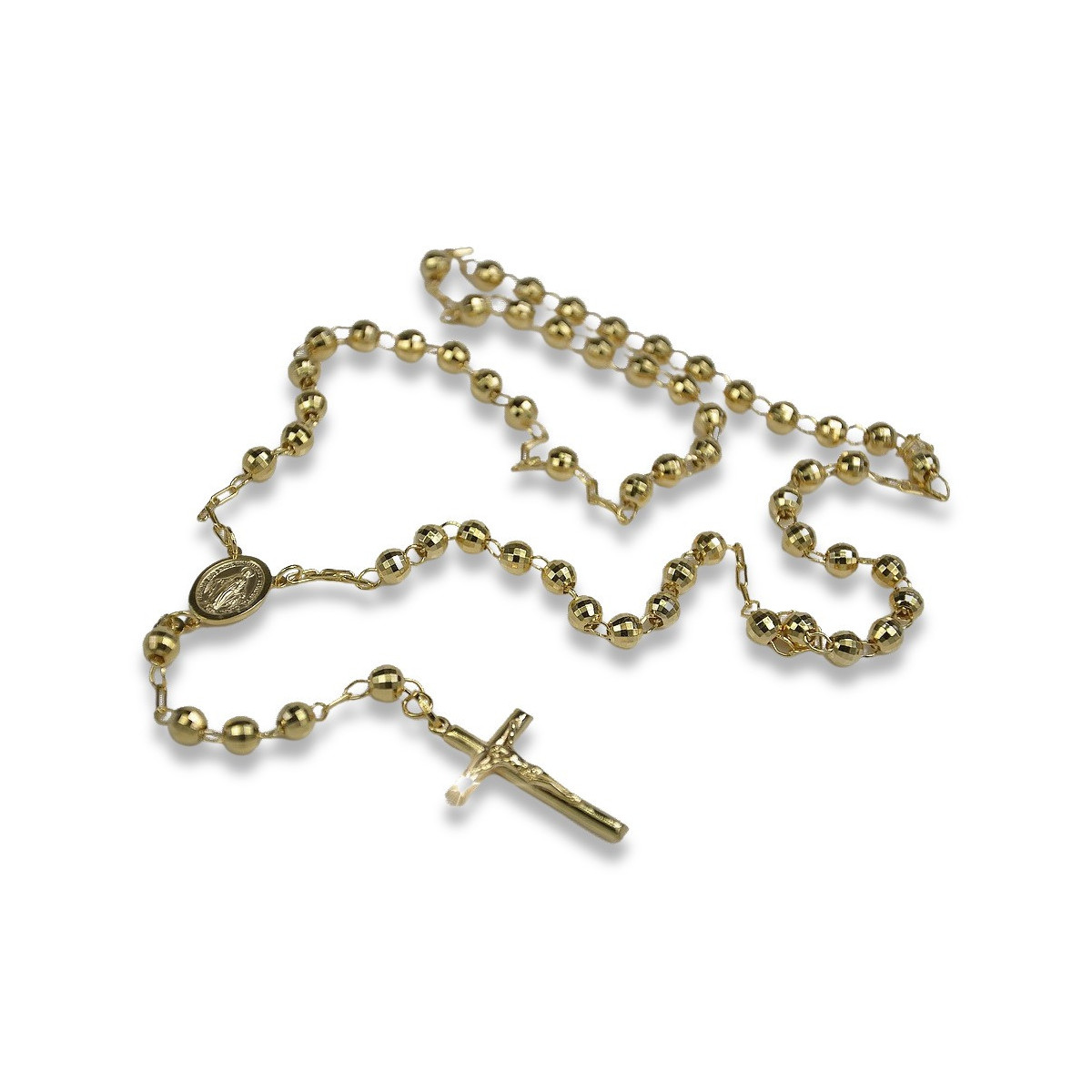 Yellow rose gold rosary chain ★ russiangold.com ★ Gold 585 333 Low price