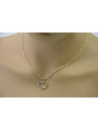 Gold Heart Pendant & Chain Necklace - 14k Linka 585 Gems cpn013ywL&cc074y