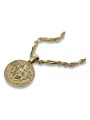 Golden Greek Versace Medallion Necklace with Figaro Chain cpn049y&cc082y