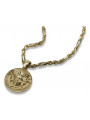 Chaîne en or 14 carats style médaille grecque Versace & Corda Figaro cpn049y&cc082y