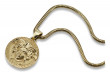 Złoty wisiorek z łańcuszkiem w stylu greckim z meduzą 14k cpn049y&cc020y cpn049y&cc020y