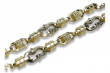 Italian Yellow White 14K Gold Unique Chain Collection cc053yw