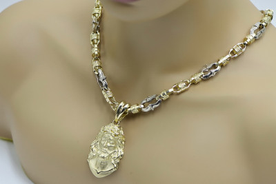 GoldGott's Medaillon mit einer Kette ★ zlotychlopak.pl ★ Gold 585 333 Niedriger Preis