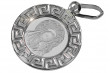 "14K White Gold Virgin Mary Icon Medallion Pendant" pm007w pm007w