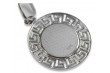 "14K White Gold Virgin Mary Icon Medallion Pendant" pm007w pm007w