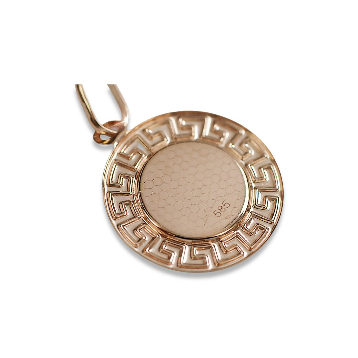 "Colgante Icono de María en Oro Rosa 14k 585" pm007r pm007r