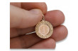 "14K Rose Gold Madonna Pendant - Divine Mary Icon Jewelry" pm007r pm007r