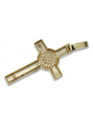 Eleganter 14K Gelb- & Weißgold Katholischer Jesus Kreuz Anhänger ctc027yw ctc027yw