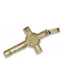 Eleganter 14K Gelb- & Weißgold Katholischer Jesus Kreuz Anhänger ctc027yw ctc027yw