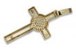 Eleganter 14K Gelb- & Weißgold Katholischer Jesus Kreuz Anhänger ctc027yw ctc027yw