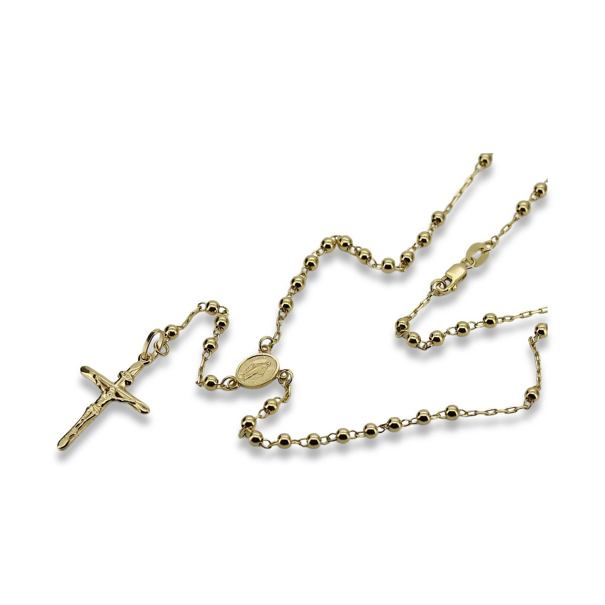 14K Yellow Gold Italian Rosary Chain - 45cm rcc008y