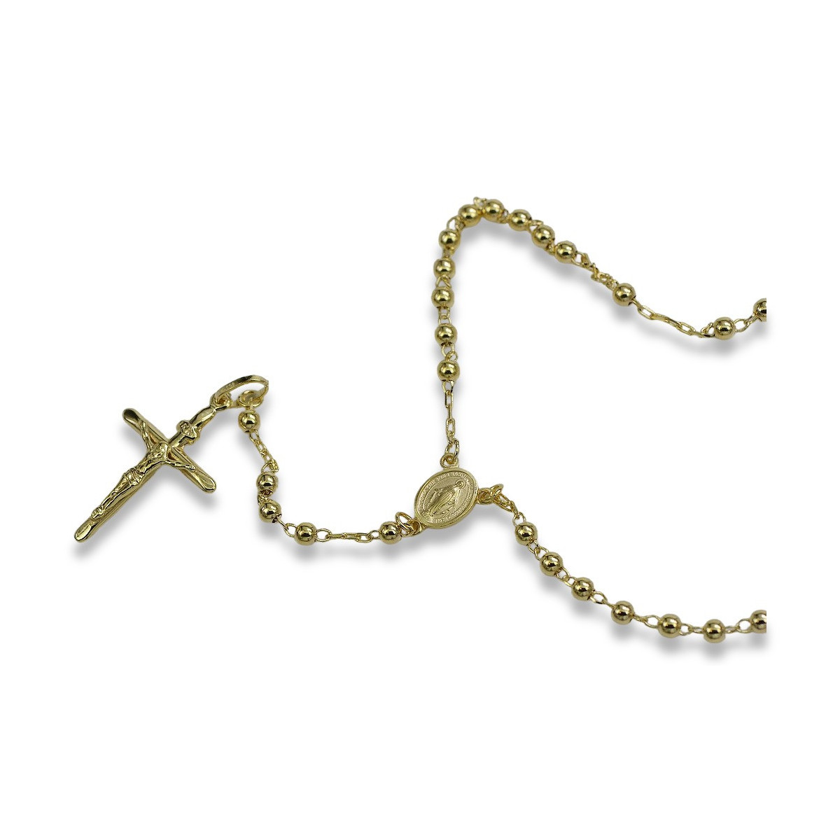 14K Yellow Gold Italian Rosary Chain - 45cm rcc008y