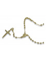 14K Yellow Gold Italian Rosary Chain - 45cm rcc008y