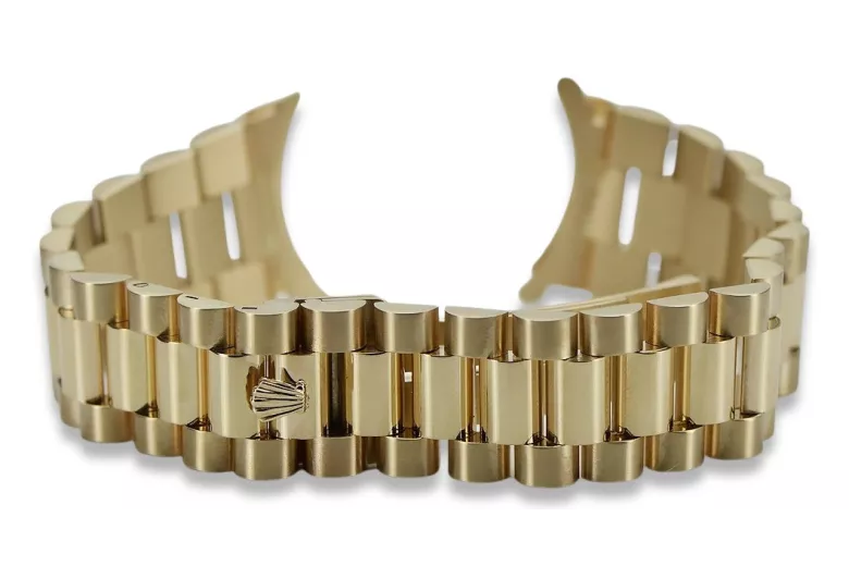 14 Karat Gelbgold Rolex Style Armband (verstellbar) mbw015y