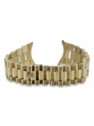 Pulsera de reloj estilo Rolex de hombre en oro amarillo de 14k mbw015y