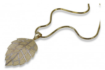 Golden Forest Leaf Necklace cpn050ywM&cc020y